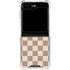 Neutral Checkered Galaxy Z Flip6 Clear Case